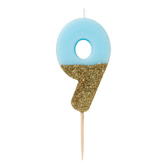 Glitter Dipper Number 9 Candle