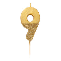 Glitter Dipper Number 9 Candle