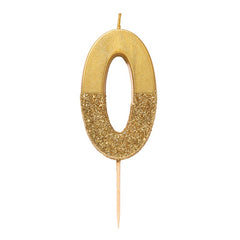 Glitter Dipper Number 0 Candle