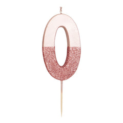 Glitter Dipper Number 0 Candle