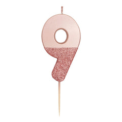 Glitter Dipper Number 9 Candle