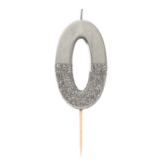 Glitter Dipper Number 0 Candle