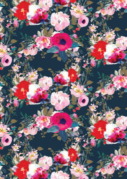 Blue Floral Roll Wrap