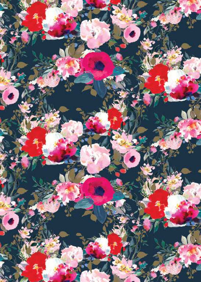 Blue Floral Roll Wrap