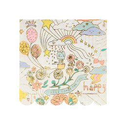 Happy Doodle Napkins (Large)