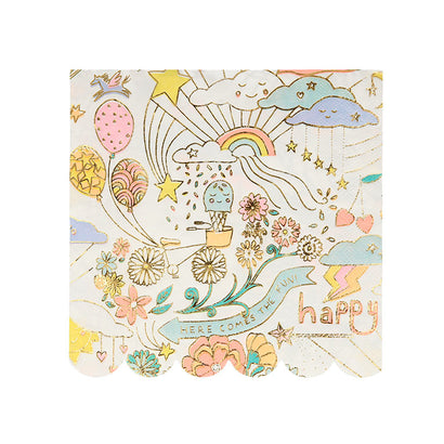 Happy Doodle Napkins (Large)