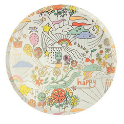 Happy Doodle Dinner Plates