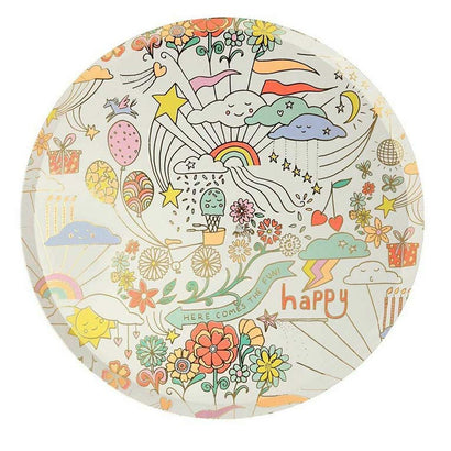 Happy Doodle Dinner Plates