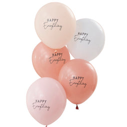Muted Pastel Happy Everything Party Balloons