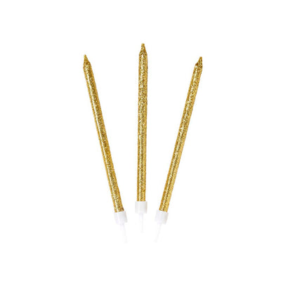 Luxe Gold Glitter Candles