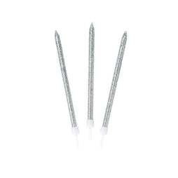 Luxe Silver Glitter Candle