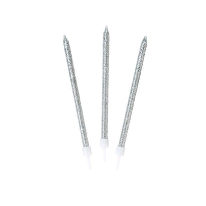 Luxe Silver Glitter Candle