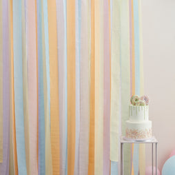 Pastel Streamer Party Backdrop