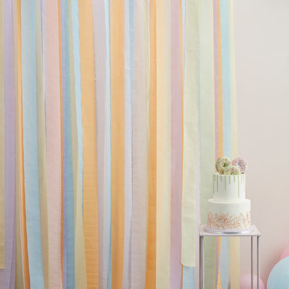 Pastel Streamer Party Backdrop