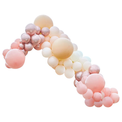 Luxe Rose Gold, Peach and Nude Balloon Arch Kit