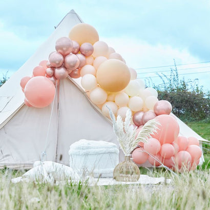 Luxe Rose Gold, Peach and Nude Balloon Arch Kit