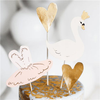 Lovely Swan Cake Toppers
