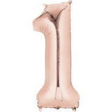 Rose Gold Number Balloon 34