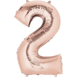 Rose Gold Number Balloon 34"