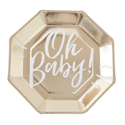 Oh Baby Gold Dinner Plates