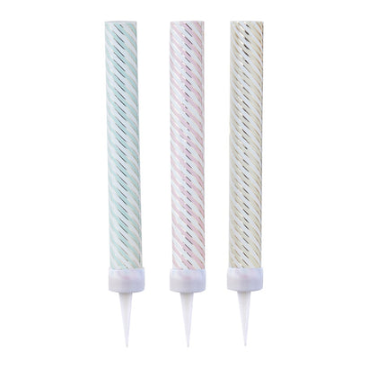 Pastel & Gold Fountain Candles