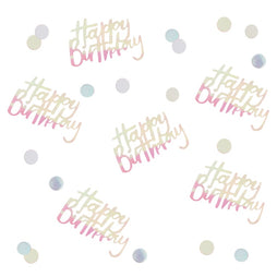 Iridescent Happy Birthday Table Confetti