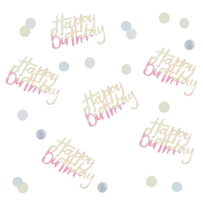 Iridescent Happy Birthday Table Confetti