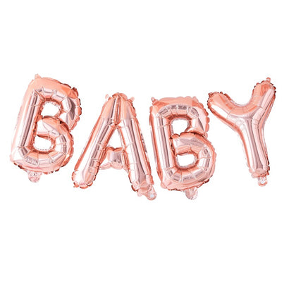 Rose Gold Baby Balloon Bunting