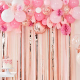 Pink & Peach Balloon & Fan Garland Kit