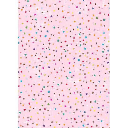 Pink Multi Stars Roll Wrap