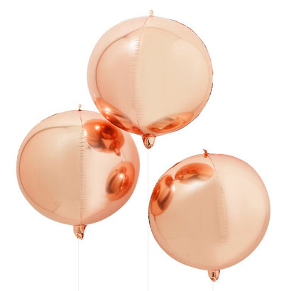 Rose Gold Orb Balloons