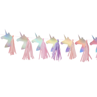 Iridescent Unicorn Tassel Bunting