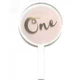One Pink Cake Topper