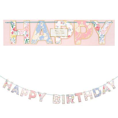 English Garden Birthday Garland