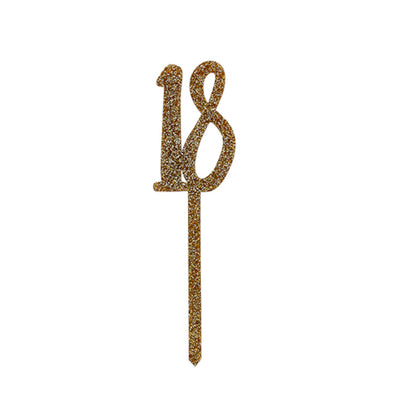 Glitter 18 Cake Topper