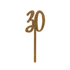 Glitter 30 Cake Topper
