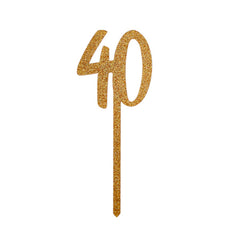Glitter 40 Cake Topper