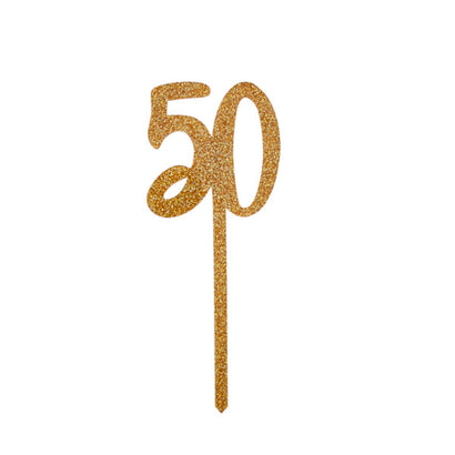 Glitter 50 Cake Topper
