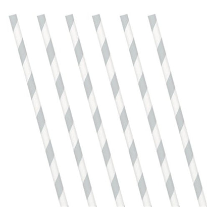 Grey Striped Straws