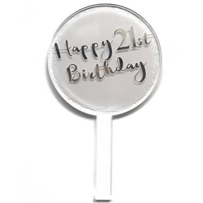 Happy 21st Birthday Cake Topper