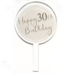 Happy 30th Birthday Cake Topper