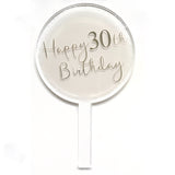 Happy 30th Birthday Cake Topper