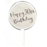 Happy 30th Birthday Cake Topper