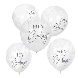 Hey Baby Confetti Balloons