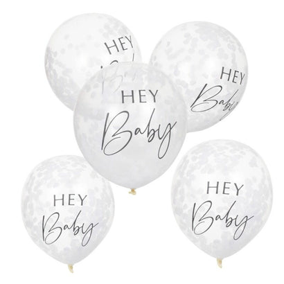 Hey Baby Confetti Balloons
