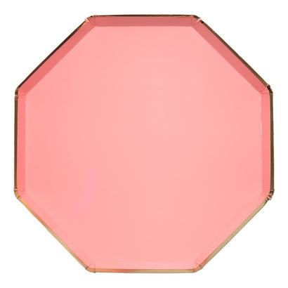 Neon Coral Dinner Plates (Large)