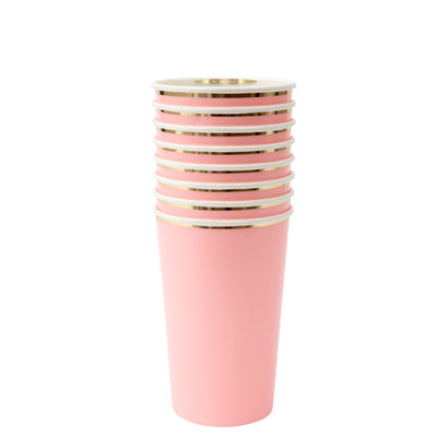 Neon Coral Highball Cups