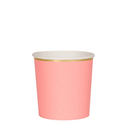 Neon Coral Tumbler Cups