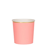 Neon Coral Tumbler Cups
