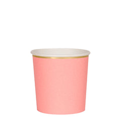 Neon Coral Tumbler Cups